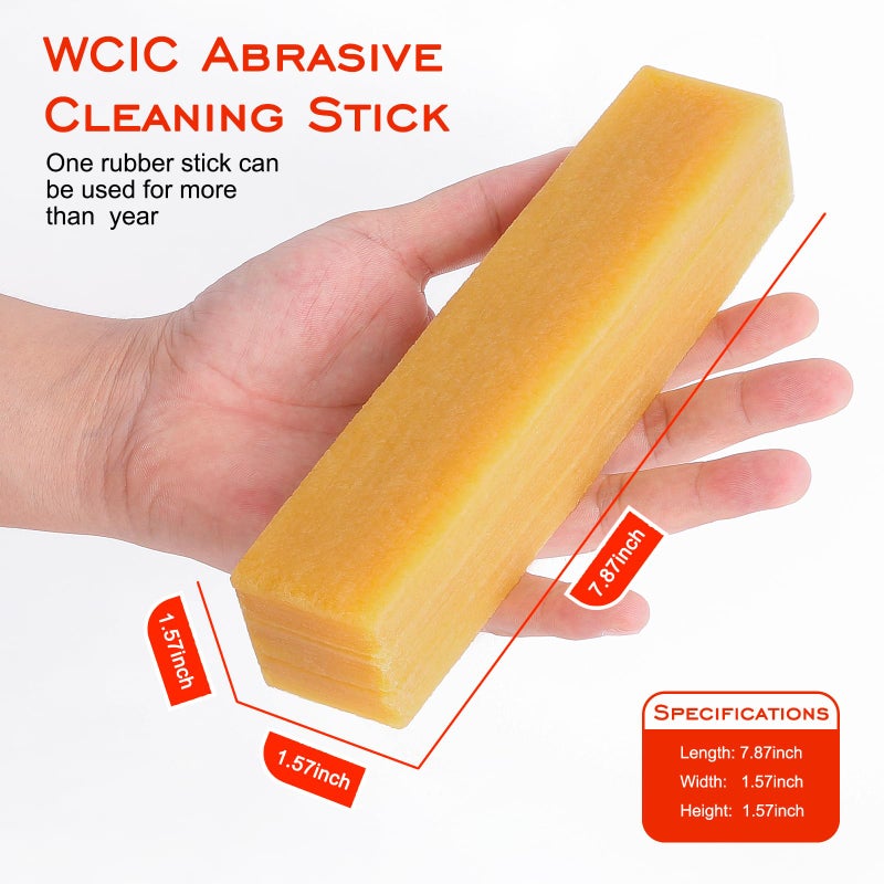 WCIC 1 حزمة عصا تنظيف كاشطة 1-1/2 بوصة × 1-1/2 بوصة × 7-7/8 بوصة عصا ممحاة مطاطية طبيعية لأحزمة الصنفرة وأقراص الصنفرة ومنظف قبضة لوح التزلج وممحاة النجارة - Image 3